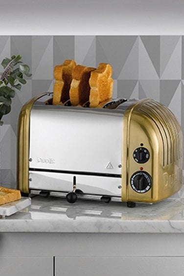 DUALİT Pirinç Rengi Dörtlü Ekmek Kızartma Makinesi