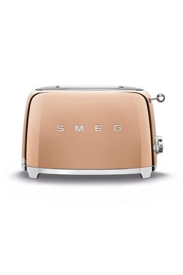 SMEG 50' Style Rose Gold Bakır Rengi İki Dilimli Ekmek Kızartma Makinesi TSF01RGEU