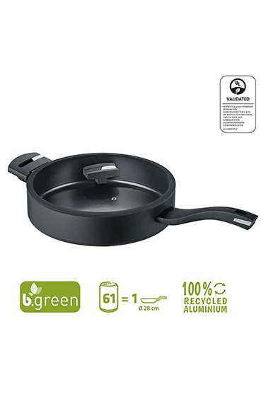 Berndes B.Green Induction Kulplu Kapaklı Derin Tava 28 cm