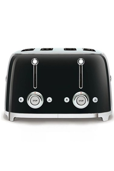 SMEG Siyah 4*1 Hazneli 50' Style Ekmek Kızartma Makinesi TSF03BLEU