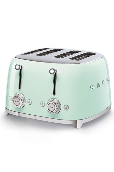 SMEG Pastel Yeşil 4*1 Hazneli 50' Style Ekmek Kızartma Makinesi TSF03PGEU
