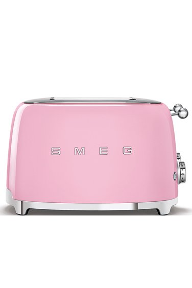 SMEG Pembe 4*1 Hazneli 50' Style Ekmek Kızartma Makinesi TSF03PKEU