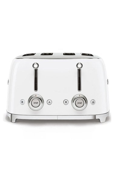 SMEG Beyaz 4*1 Hazneli 50' Style Ekmek Kızartma Makinesi TSF03WHEU